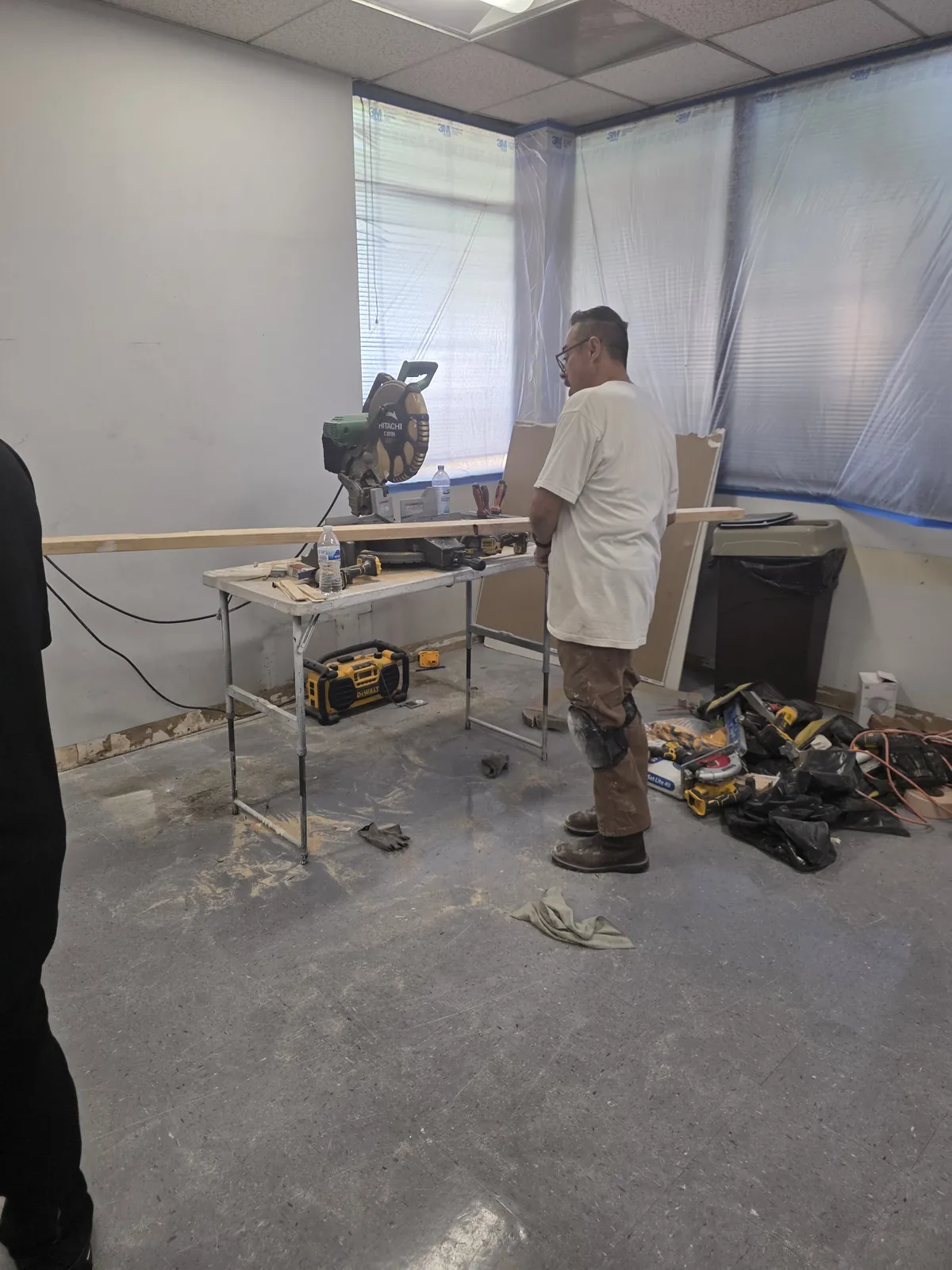Interior work during a completed break room remodel in Bellflower