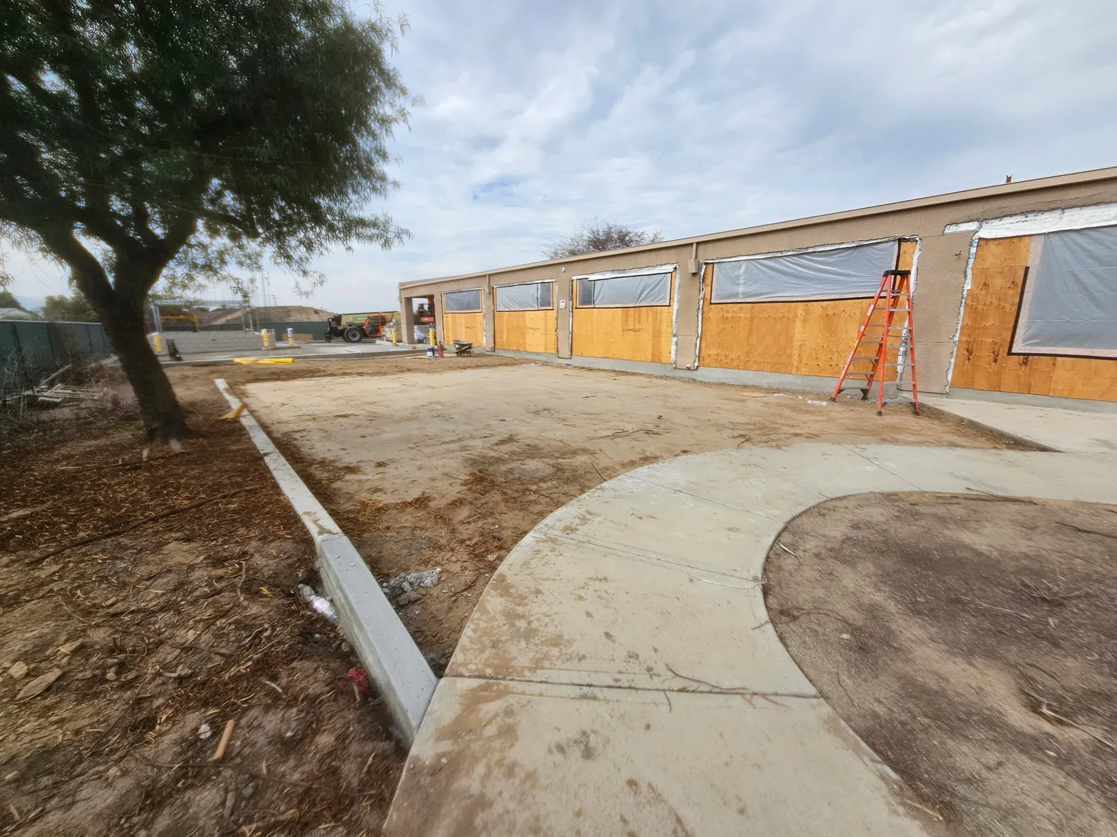 Site preparation for a completed decomposed granite installation in Norco